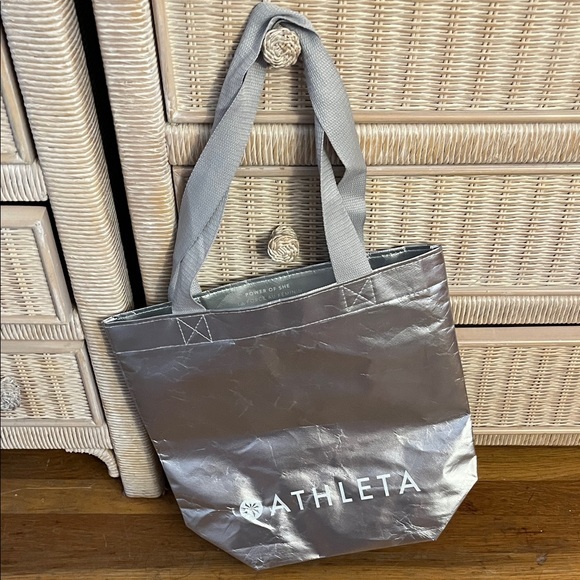 Athleta Silver Shopping Tote Medium - Picture 1 of 3